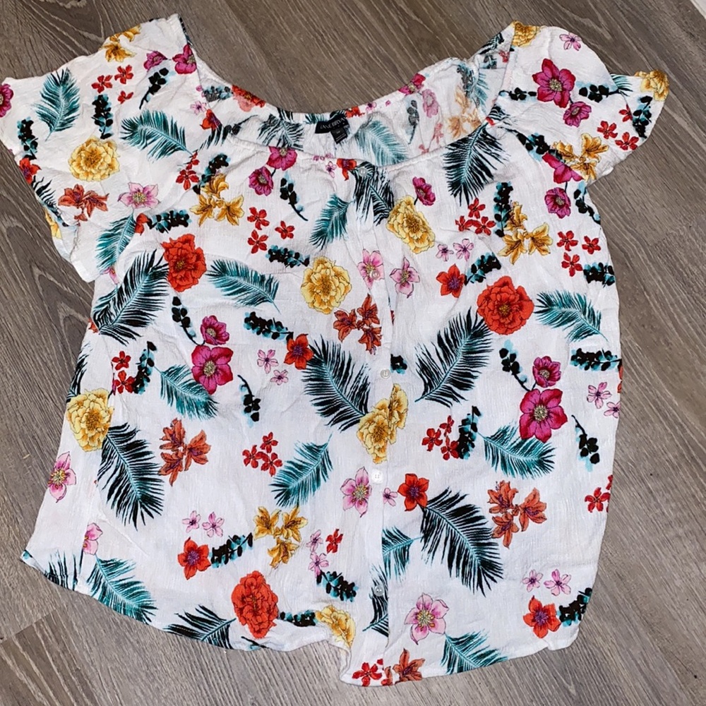 NWOT Lane Bryant floral on/off the shoulder blouse